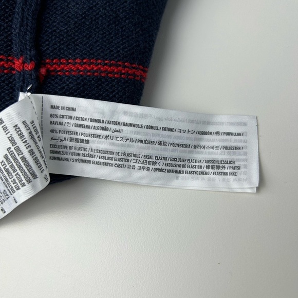 Outdoor Vibes Beanie Pom Pom Knit Hat Blue Navy Red Winter Ski Holiday One Size - Picture 7 of 10